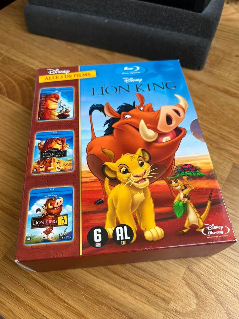 The Lion King - 3 films op Blu-Ray en DVD, Cd's en Dvd's, Ophalen of Verzenden, Zo goed als nieuw