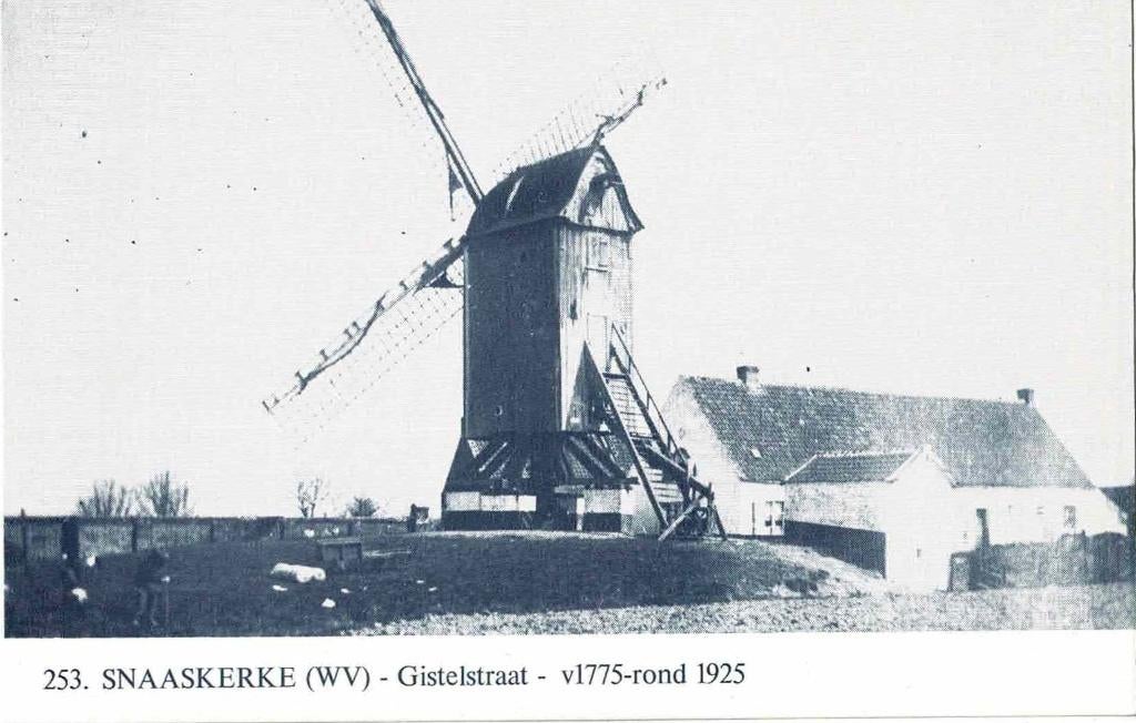 Snaaskerke - molen Gistelstraat, Ophalen of Verzenden, 1980 tot heden, Ongelopen, West-Vlaanderen