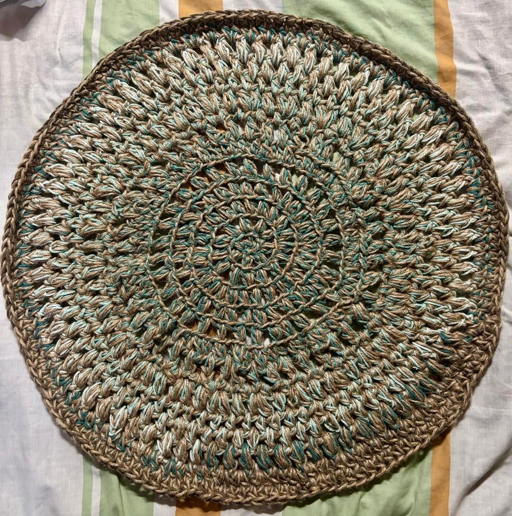 Tapis décoratif en jute, Enlèvement, Neuf, Rond