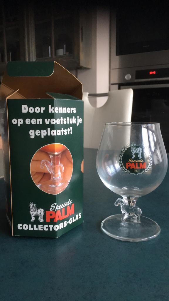 Bierglas palm collectors glas, Ophalen of Verzenden, Nieuw, Glas of Glazen, Palm