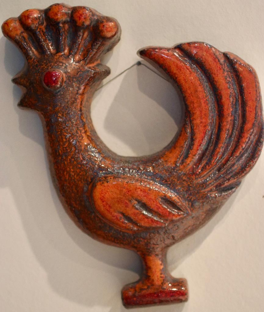 Coq en céramique poterie vintage 1960 J. LEVEQUE Bretagne, Enlèvement ou Envoi
