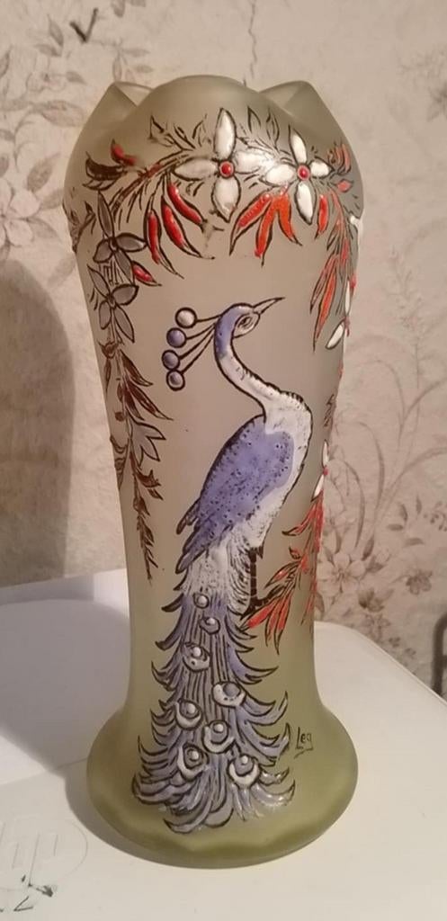 beau vase en pâte de verre.  signé  legras, Ophalen of Verzenden