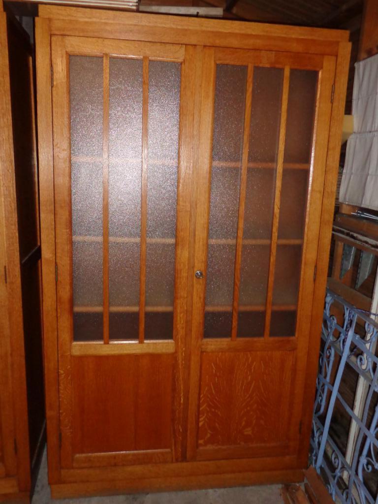 armoire vitrine (vintage) - meuble ancien, Antiquités & Art, Antiquités | Meubles | Armoires, Enlèvement