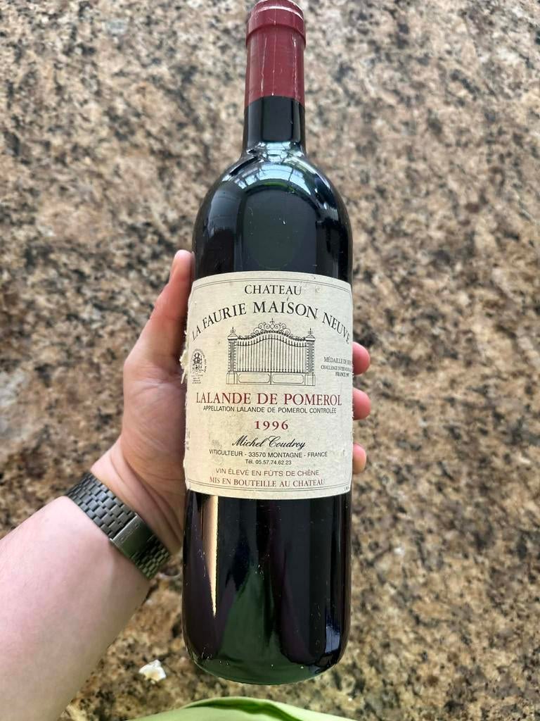 Chateau La faurie maison neuve - Lalande de pomerol 1996, Verzamelen, Wijnen, Ophalen, Zo goed als nieuw