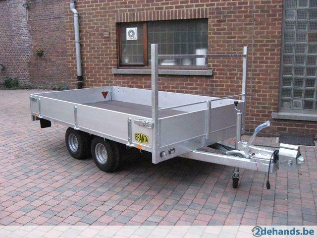 Nieuwe geremde verlaagde plateauaanhangwagen 2,8x1,6, Aalst, Auto diversen, Ophalen, Nieuw
