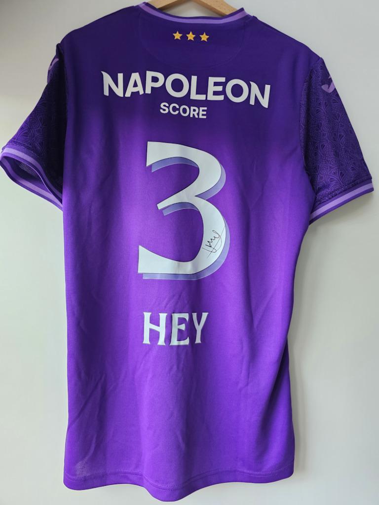 Maillot porté pendant match Lucas Hey (Anderlecht - Union), Enlèvement ou Envoi, Comme neuf, Maillot