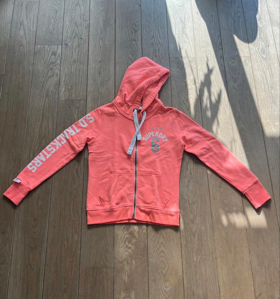 Superdry hoodie met rits, Ophalen, Superdry, Oranje, Maat 36 (S)