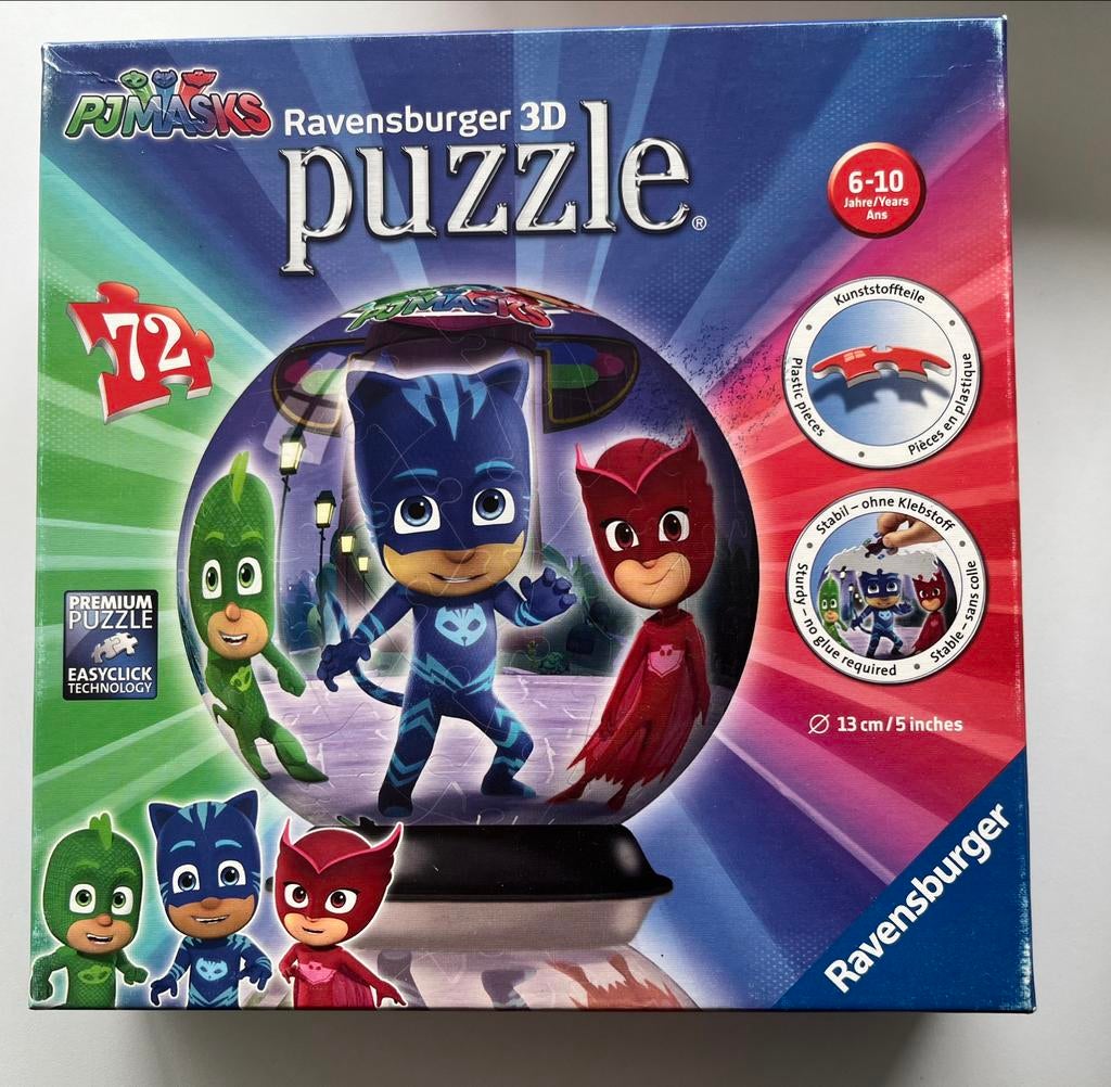 Puzzelbal PJ Masks 72 stuks, Ophalen of Verzenden, Meer dan 50 stukjes, Zo goed als nieuw