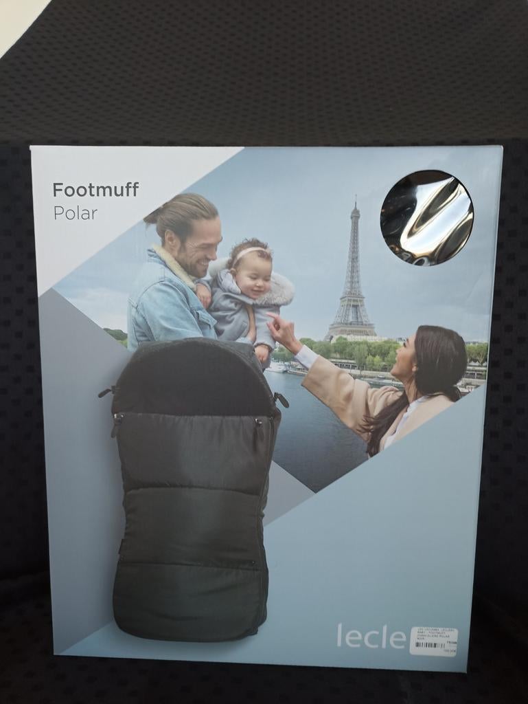 Leclerc Babyvoetenzak - zwart Polar voetenzak model, Ophalen, Zo goed als nieuw