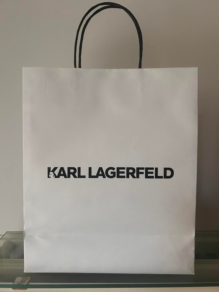 Papieren shoppingtas Karl Lagerfeld 30x25cm, Handtassen en Accessoires, Ophalen, Nieuw, Wit, Shopper
