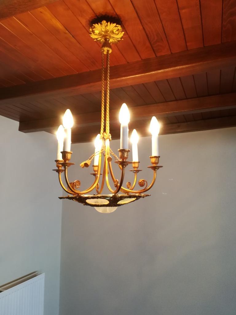 Bronzen luster, Antiek en Kunst, Ophalen