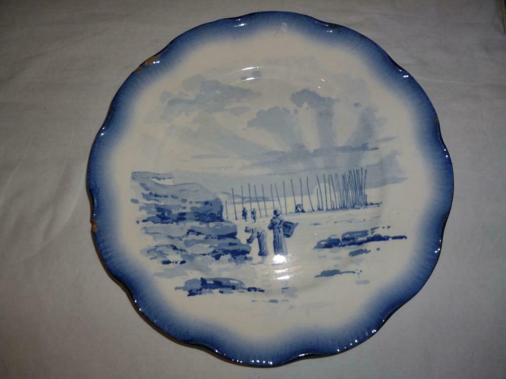 Ancienne assiette MARINES Faïenceries Sarreguemines abimée, Enlèvement ou Envoi