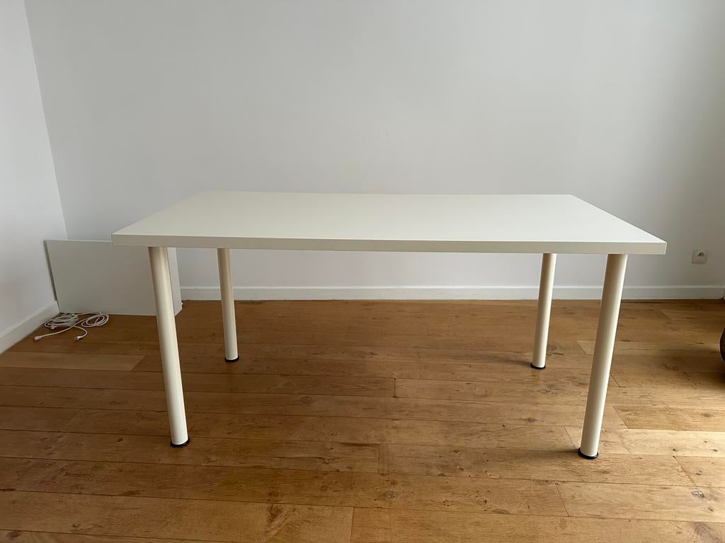 IKEA LINNMON/ADILS bureau – 150x75 cm – wit – stevige poten, Huis en Inrichting, Bureaus, Gebruikt, Ophalen