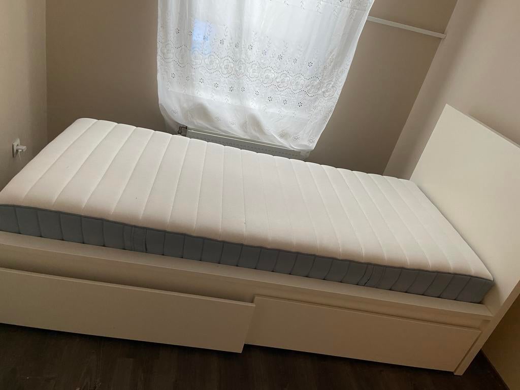 Eenpersoon bed 90x200 Ikea, Huis en Inrichting, Slaapkamer | Bedden, Ophalen, Overige materialen, 90 cm, Eenpersoons