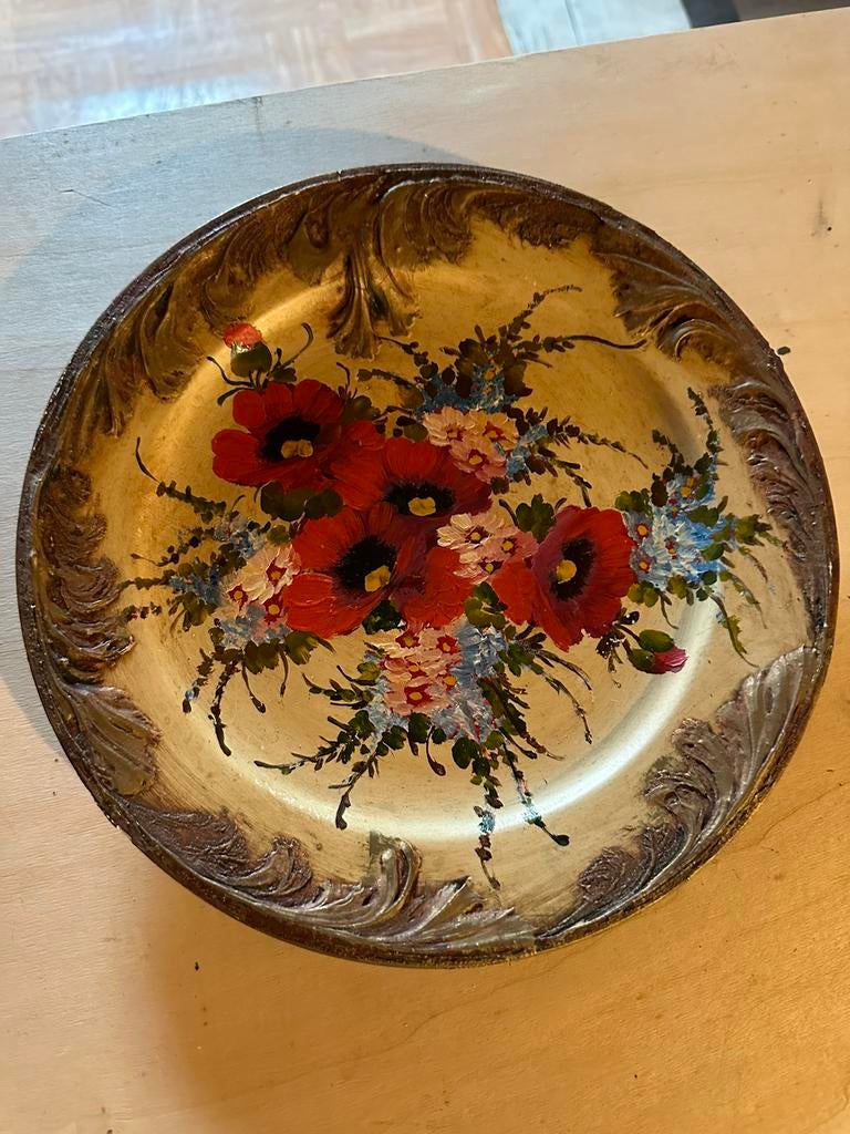 Assiette murale peinte à la main