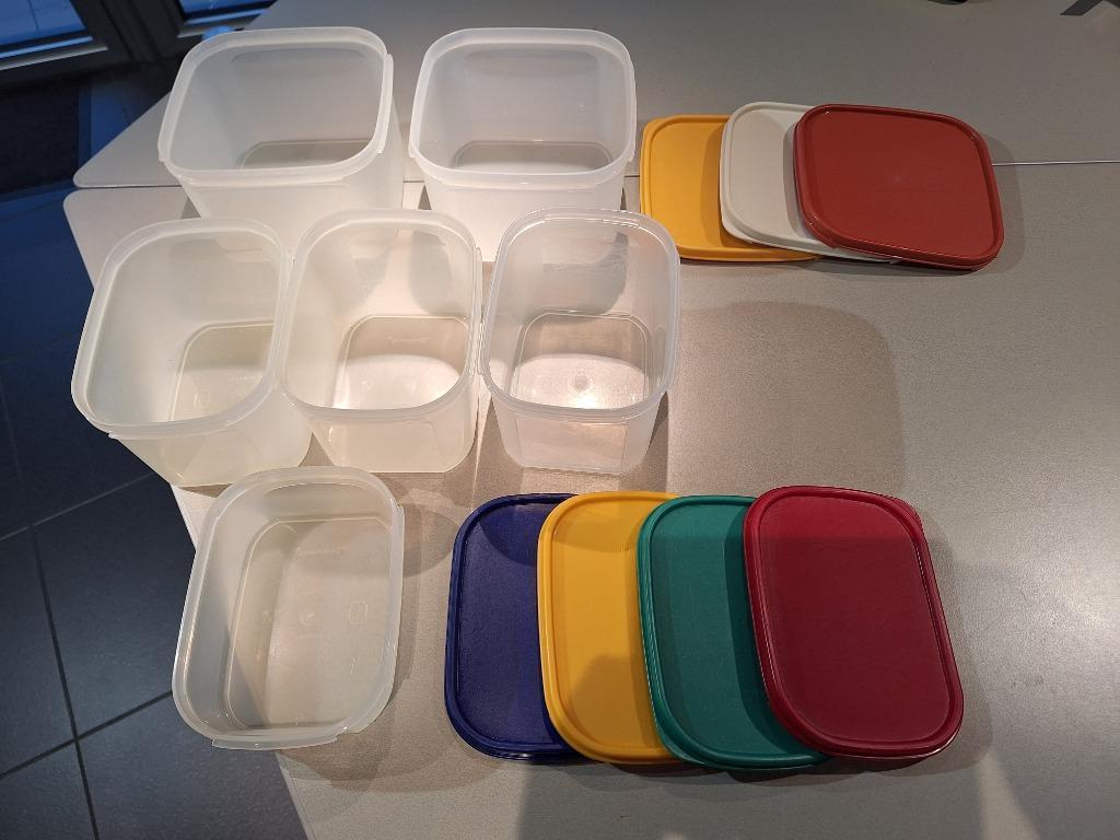 Tupperware ruimtespaarders vierkant en rechthoekig, Ophalen of Verzenden, Gebruikt