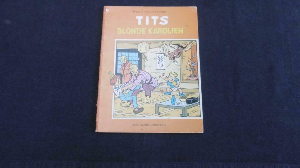 strip: Tits  ;Blonde Karolien, Boeken, Stripverhalen, Ophalen of Verzenden, Gelezen