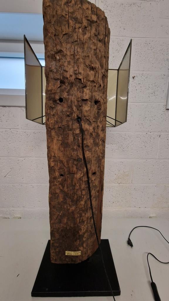 Lampe sur bille de chemin de fer, Enlèvement, Utilisé, 100 à 150 cm, Bois