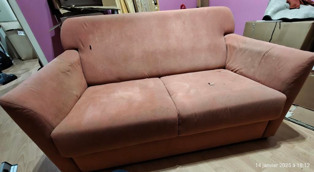 À donner fauteuil 2 places, 75 à 100 cm, Moins de 150 cm, Banc droit, Enlèvement