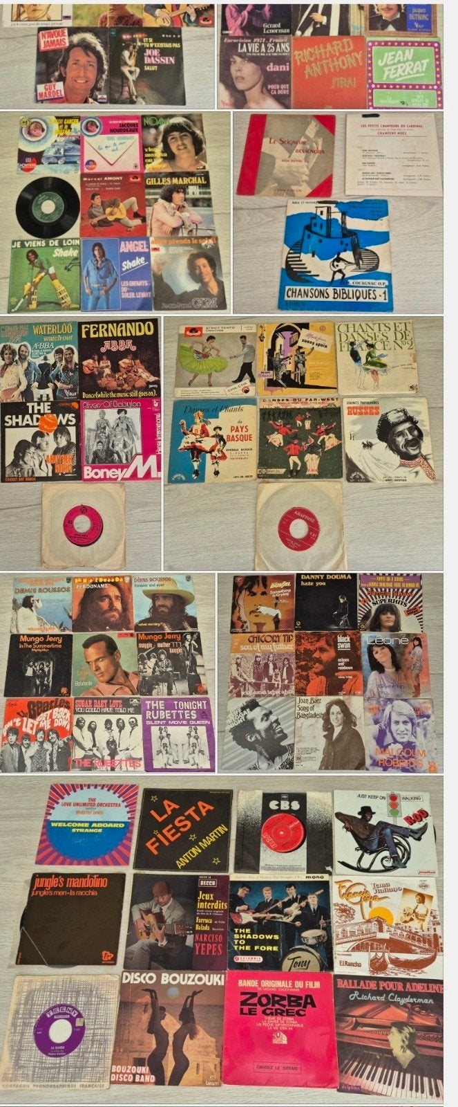Lot de 132 45 tours, CD & DVD, Vinyles | Dance & House, Enlèvement