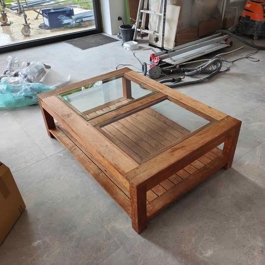 Table basse de salon Beltima, 100 à 150 cm, Moderne & Design, Chêne, Enlèvement