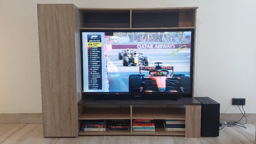 TV meubel, Ophalen, Gebruikt, 150 tot 200 cm, 150 tot 200 cm