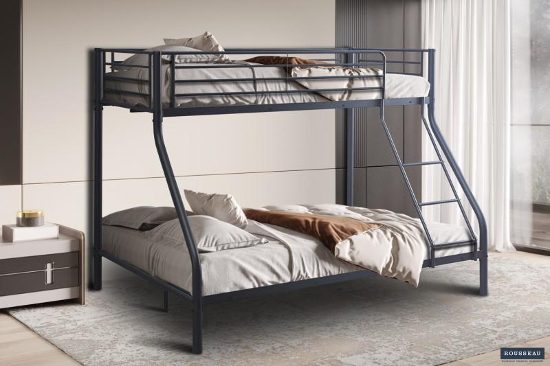 4MB Stapelbedden Trio in metaal voor 3 personen +Levering, Neuf, Enlèvement ou Envoi, 210 cm, Lits superposés