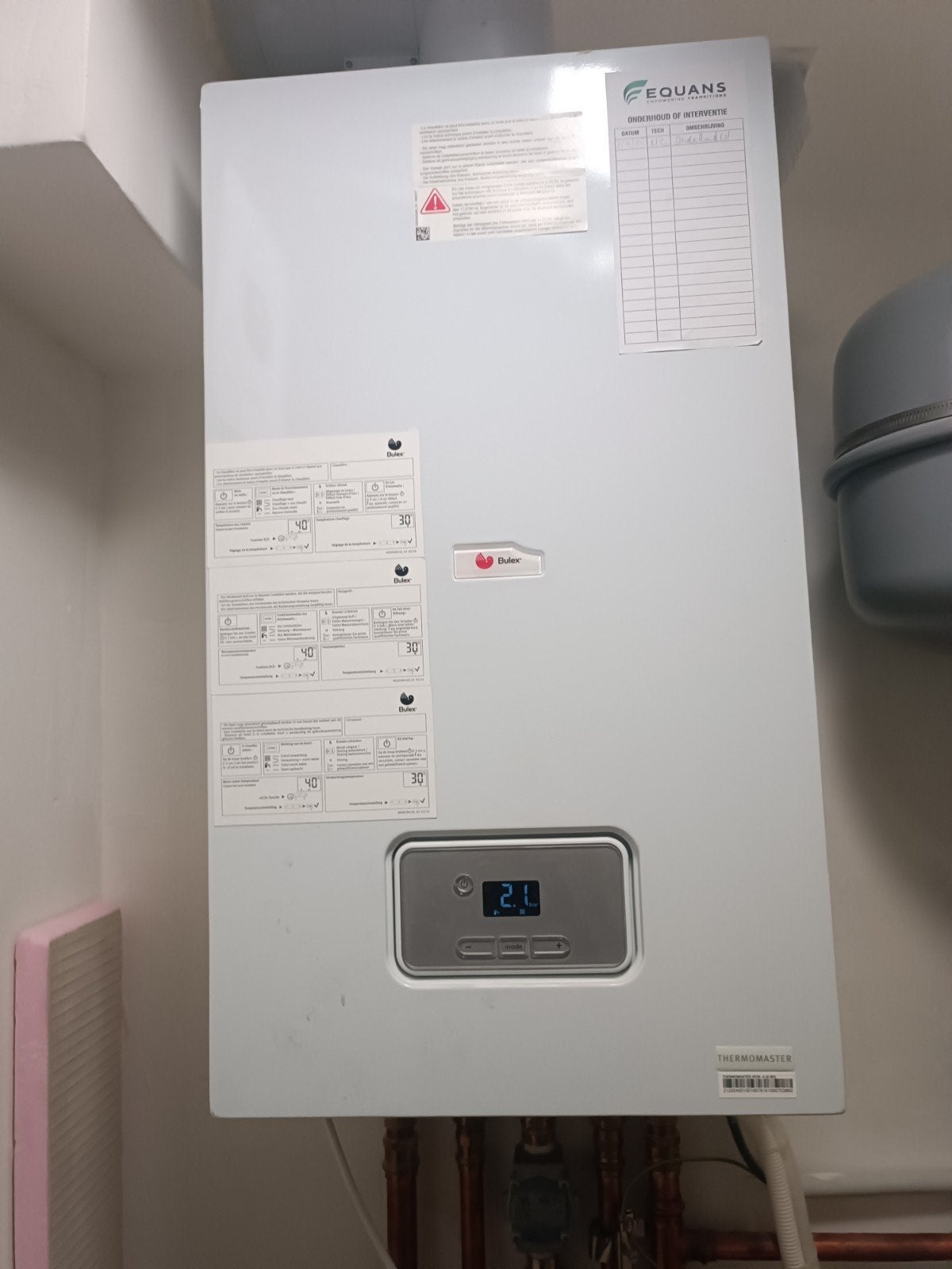 Bulex Thermomaster 25/30 met thermostaat, Doe-het-zelf en Bouw, Ophalen, Aardgas, Boiler, Minder dan 3 jaar oud