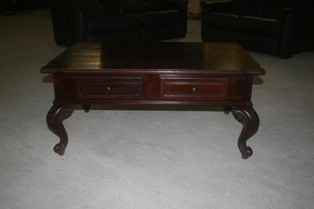 Table basse solide en très bon état, 100 à 150 cm, Rustiek, Comme neuf, Enlèvement