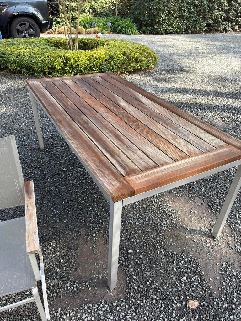 Goedkope Royal botania design tuintafel met stoelen, Ophalen, Gebruikt