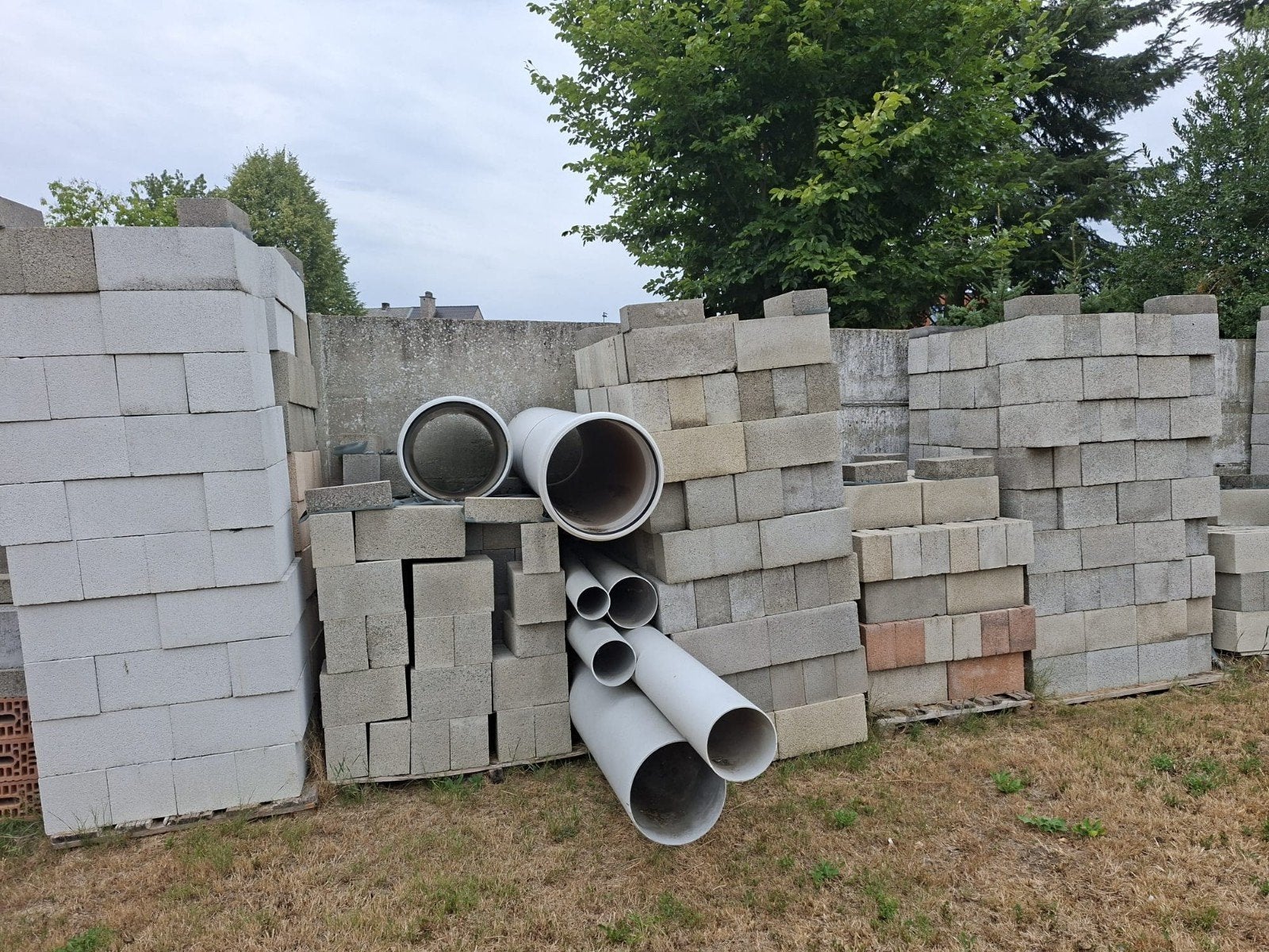 betonblokken, Ophalen