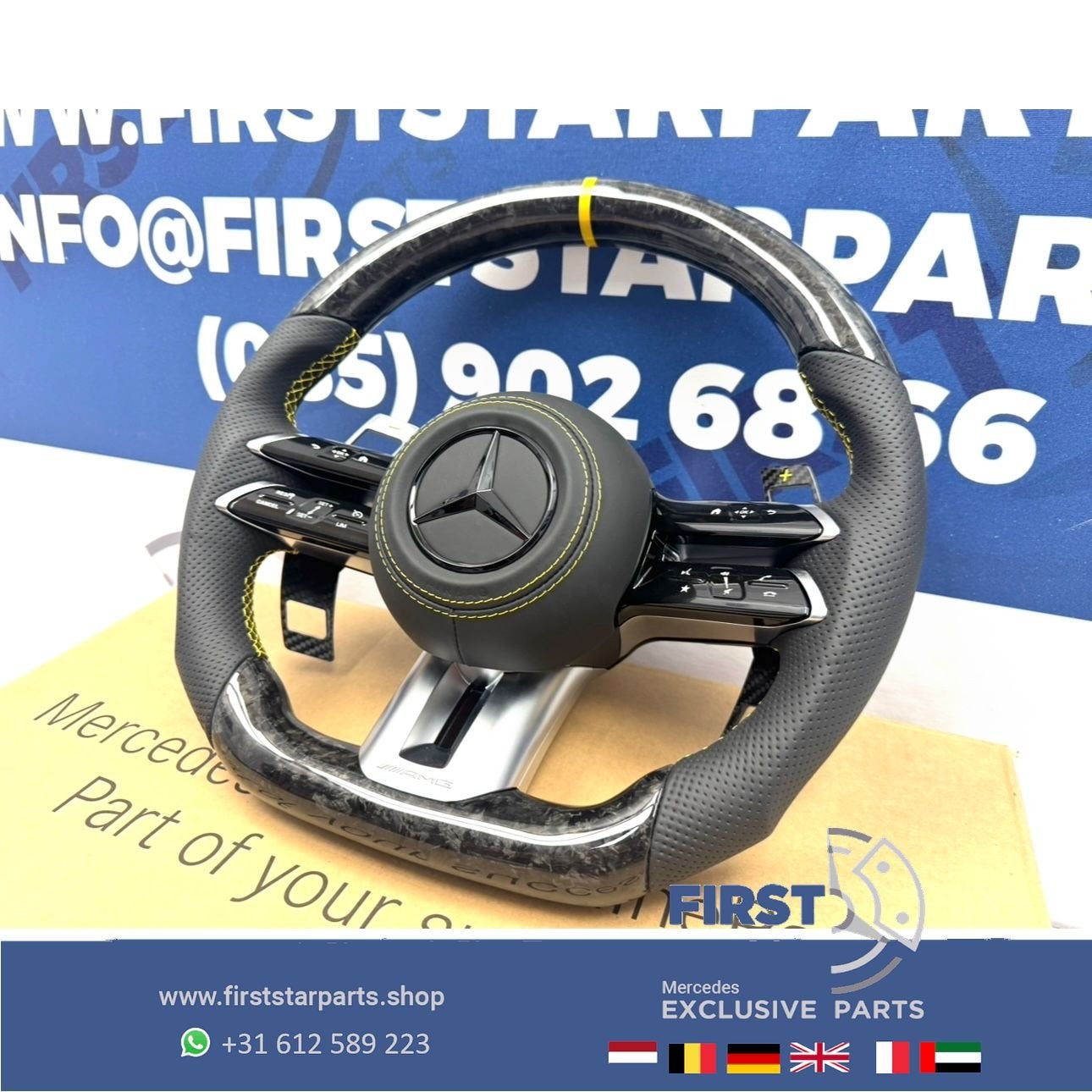 2026 CARBON AMG STUUR W177 W118 W206 W214 W254 W223 W463 W25, Gebruikt, -, Ophalen of Verzenden, -