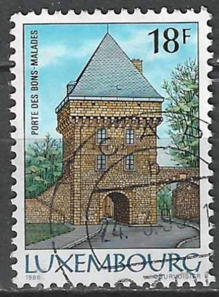 Luxembourg 1986 - Yvert 1104 - Porte des Bons Malades (ST), Envoi, Luxembourg, Affranchi