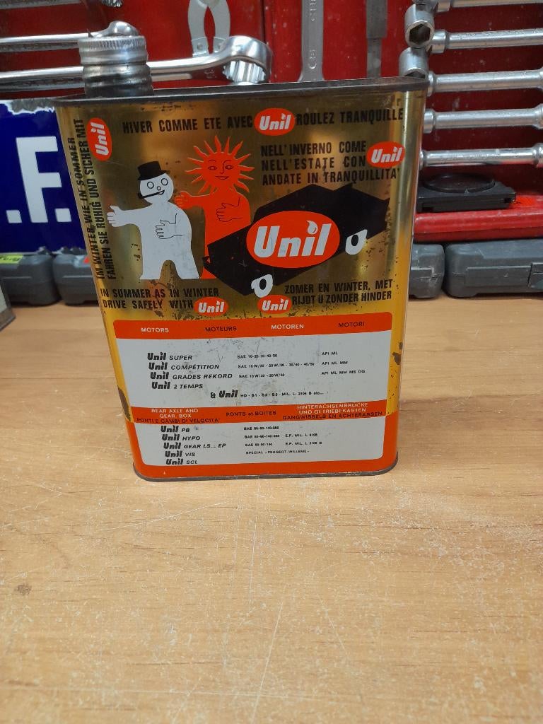 ancien bidon huile vide unil grade record 20w40, Envoi, Utilisé, Autres types