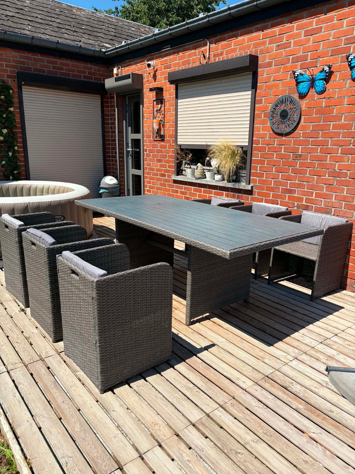6-zits tuintafel, Tuin en Terras, Ophalen, Zo goed als nieuw, 6 zitplaatsen