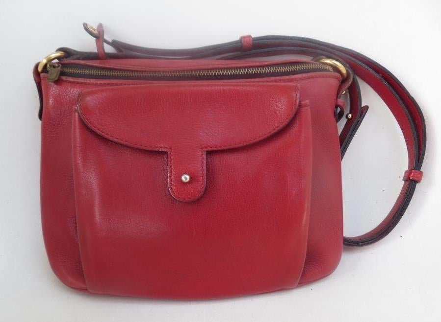 Sac à main Delvaux modèle Flou, Enlèvement ou Envoi, Utilisé, Rouge, Sac à main