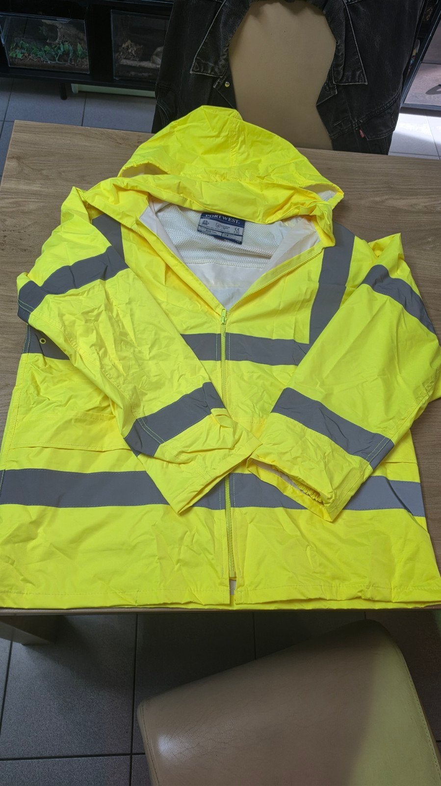 portwest h440 signaalregenjas maat L, Ophalen