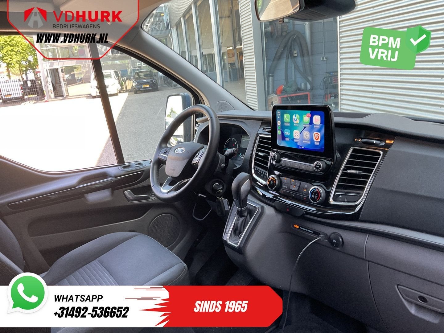 Ford Transit Custom 2.0 TDCI 170 pk Aut. L2 DC Dubbel Cabine, Auto's, Bestelwagens en Lichte vracht, Automaat, Blauw, Parkeersensor