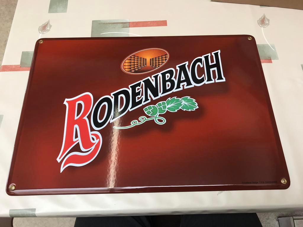 Panneau d'affichage belge en émail Rodenbach, Enlèvement ou Envoi, Comme neuf, Panneau publicitaire