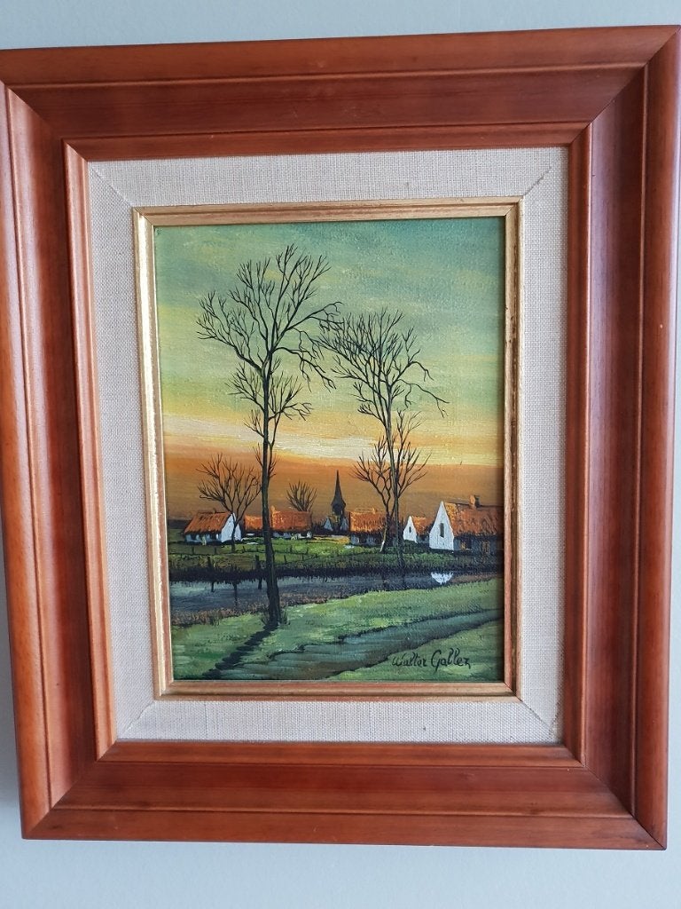2 schilderijen van Walter Gallez, Antiquités & Art, Art | Peinture | Classique, Peinture à l'huile, Paysage, Signé, Enlèvement