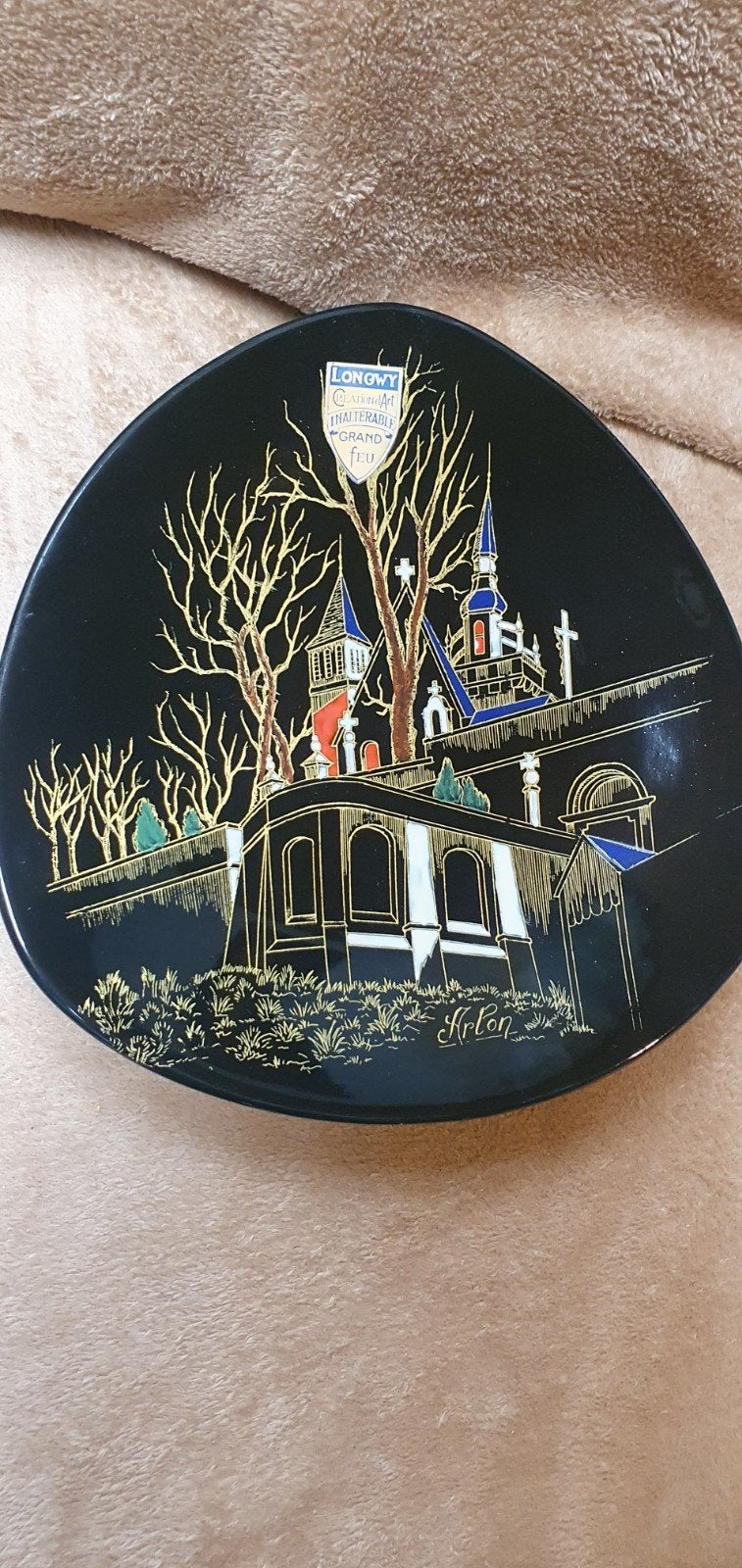 Assiette murale/assiette décorative « Grand Feu » Vintage Lo, Enlèvement ou Envoi