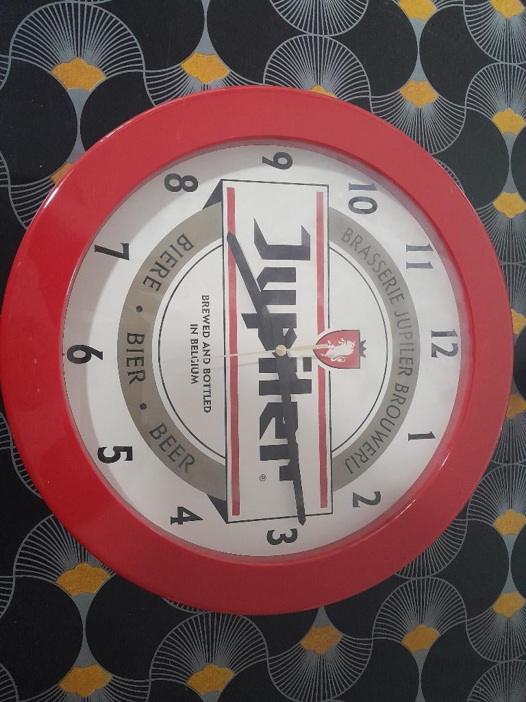 Horloge Jupiler, Enlèvement, Comme neuf, Panneau, Plaque ou Plaquette publicitaire, Jupiler