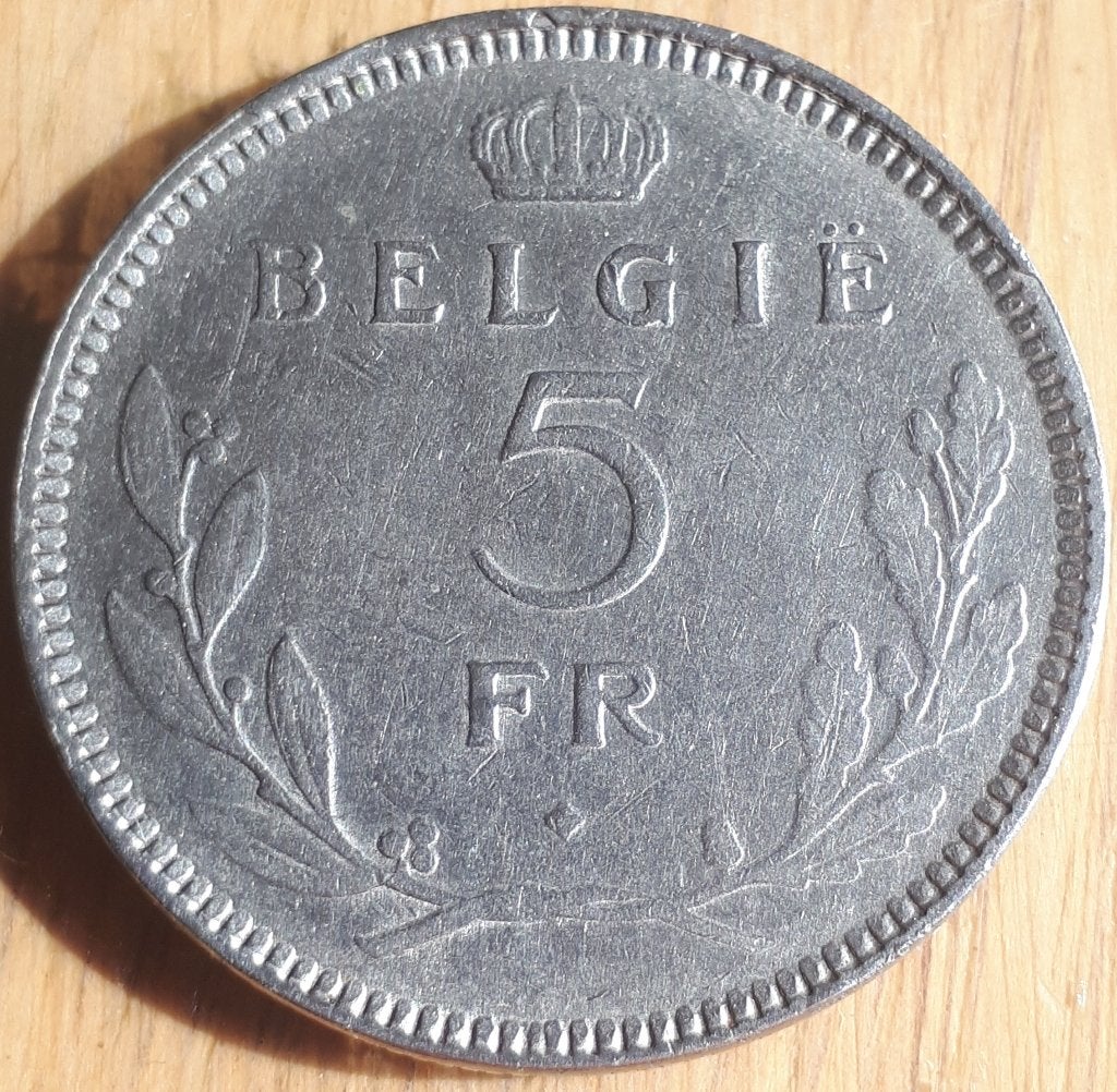 BELGE/5 FRANCS BELGES 1936 KM 109,1, Timbres & Monnaies, Enlèvement ou Envoi, Autre, Monnaie en vrac