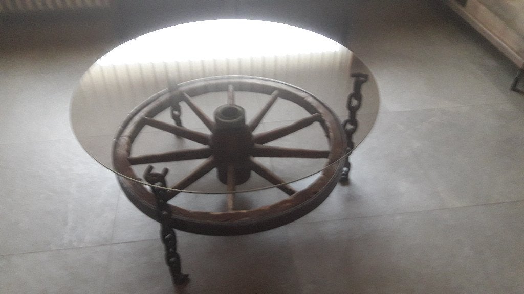 table basse, Antiek, Moins de 50 cm, Rond, 50 à 100 cm