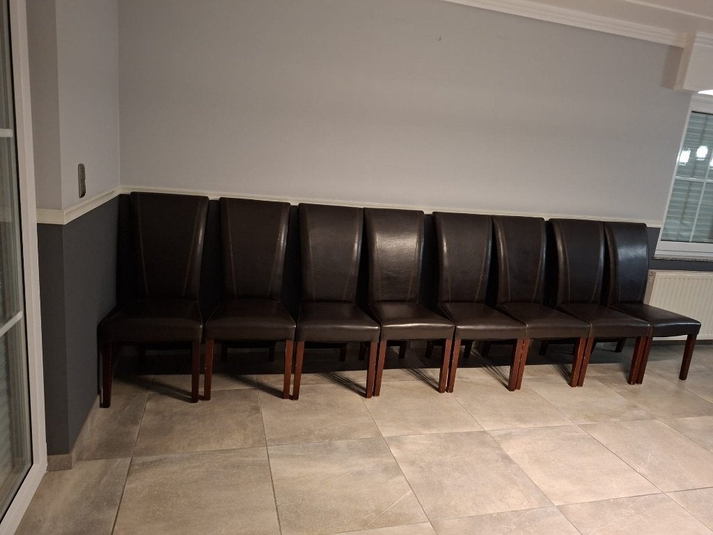 8 Chaises, Bois, Comme neuf, Brun, Enlèvement