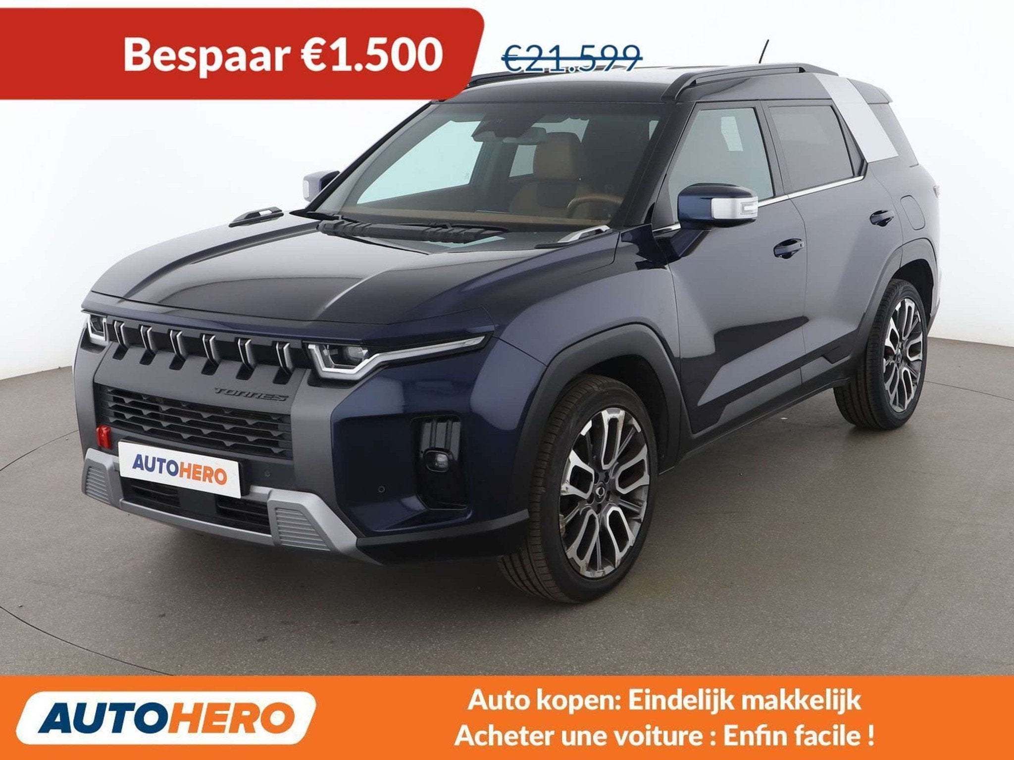 SsangYong Torres 1.5 T-GDI Dream (bj 2023, automaat), Auto's, Gebruikt, Euro 6, Adaptive Cruise Control, Blauw