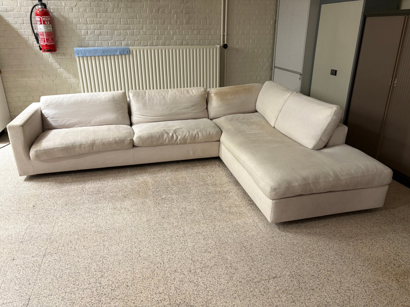 Hoeksalon Linteloo 5 zit met donsvulling, Ophalen, Gebruikt