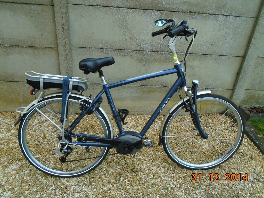 Electrische Herenfiets Batavus, Fietsen en Brommers, Ophalen, Gebruikt, Velgrem, Versnellingen