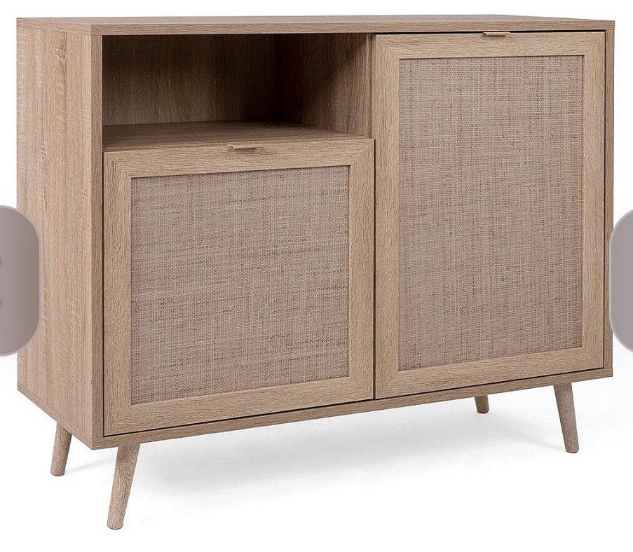 Armoire Bali 01A en chêne sonoma avec imprimé cannage, Maison & Meubles, Armoires | Armoires murales, Neuf, 25 à 50 cm, Enlèvement