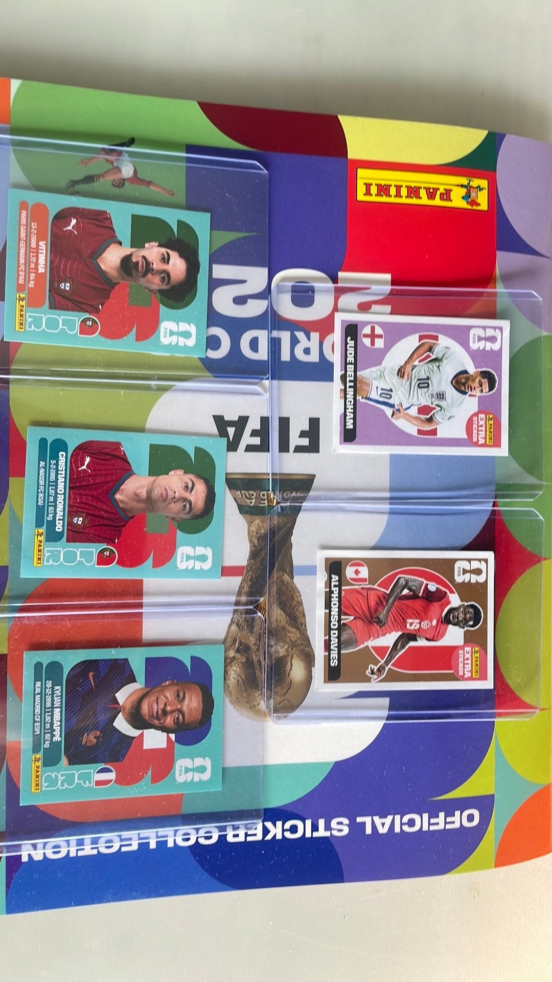 Panini wk sticker: ronaldo, vitinha, mbappe,, Ophalen, Nieuw